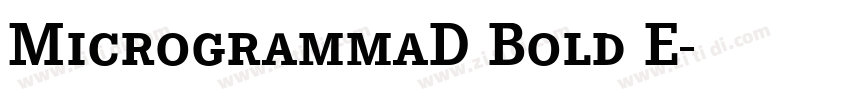 MicrogrammaD Bold E字体转换